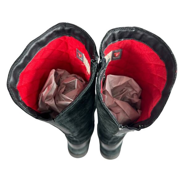 The North Face Bridgeton Tall Riding Boot Black Suede Quilted Lining Wmn Sz 7 - Picture 9 of 16